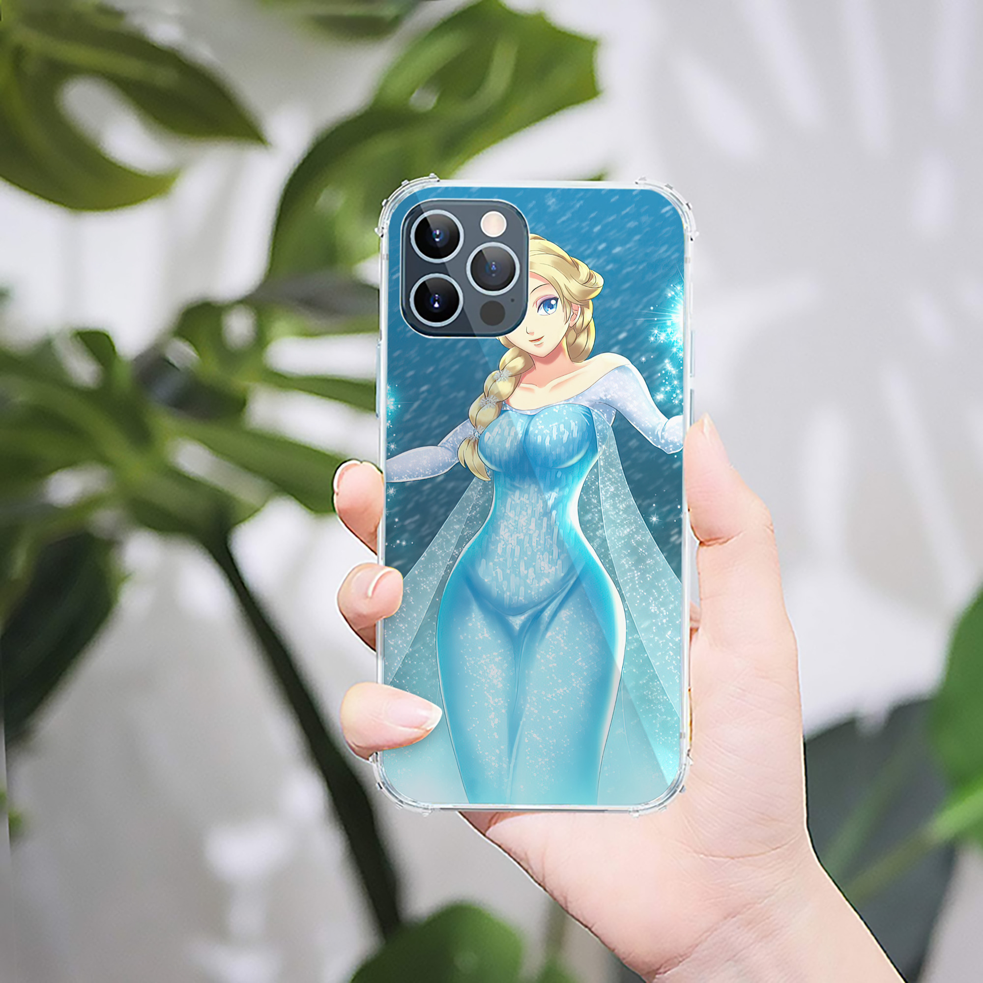（画像用） アナと雪の女王 アンナ エルサ Frozen Anna Elsa 【iPhone 12シリーズ対応】透明スマホケース（クリアソフトケース）